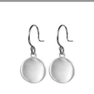 Me & Ro Sterling Silver Plain Disc Earring